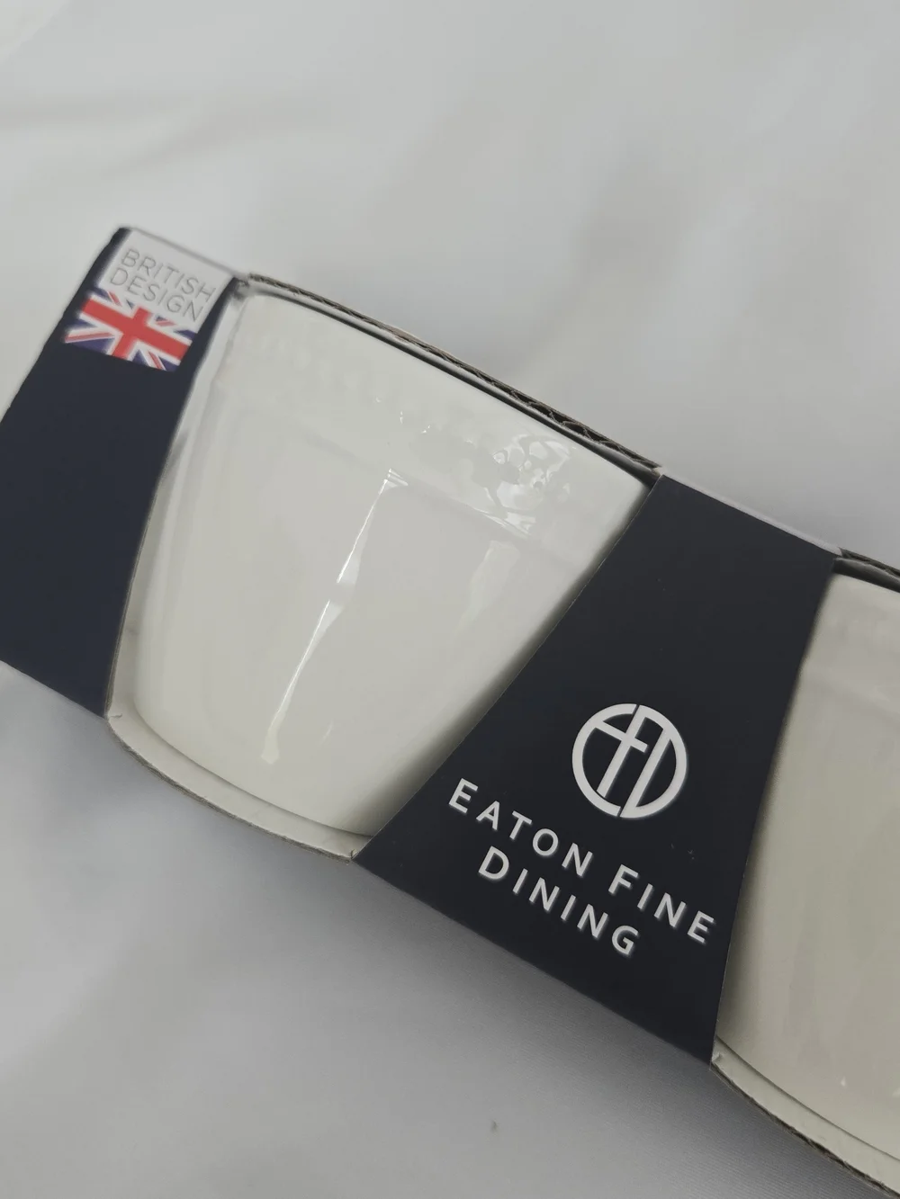 Eaton Fine Dining CASA Embossed Porcelain 4 Espresso Cups Brand New Coffee Mugs